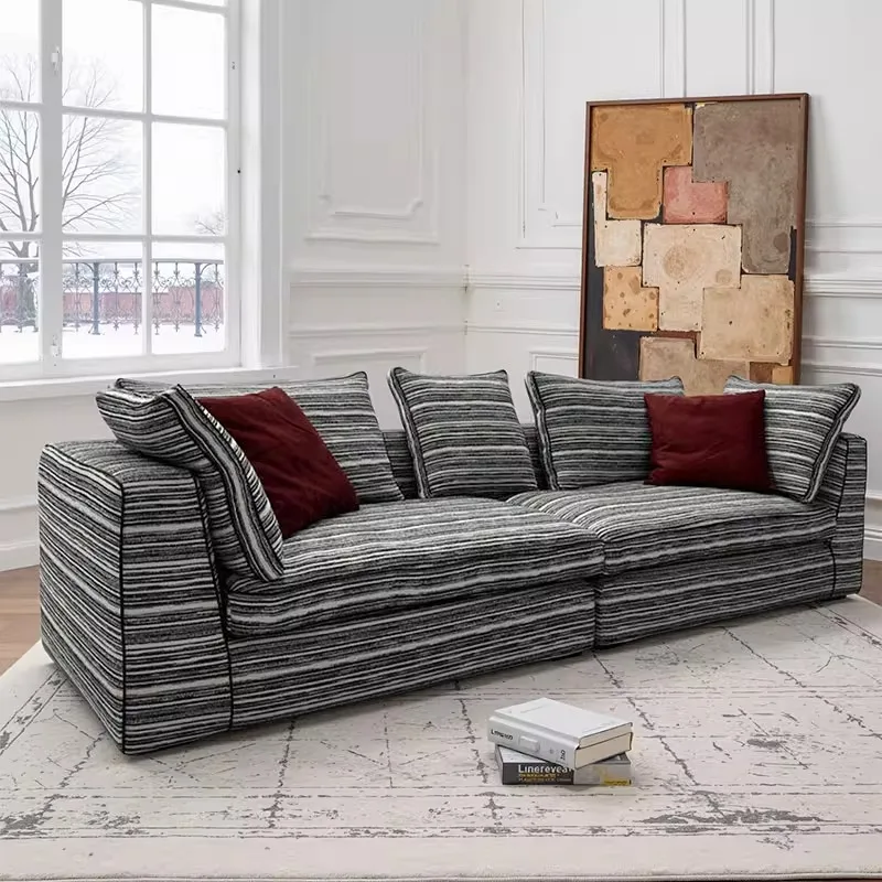 

European Trendy Living Room Sofas Premium Upholstered Classic Aesthetic Living Room Sofas Comfortable Glamour Canapés Furniture
