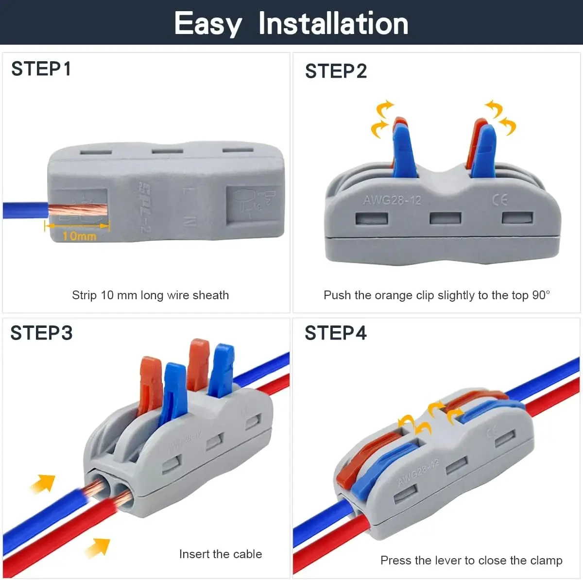 SPL-1/2/3,1 In Multiple Out Quick Wiring Connector Universal Splitter Wiring Cable Push In Terminal Block Universal Fast Wiring