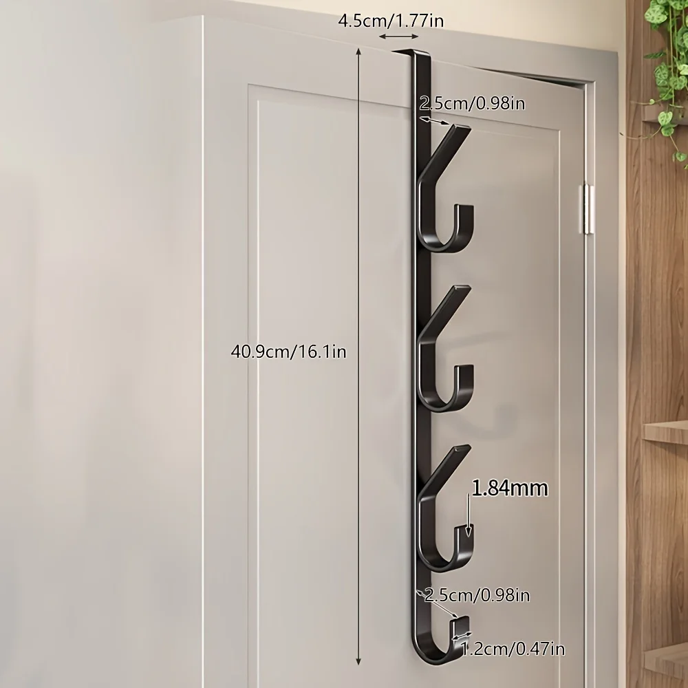 Easy Installation Door Hook-Strong Metal Coat Rack, Suitable for Clothes, Hats and Bags-Space Saving Design, Suitable for Bedroo