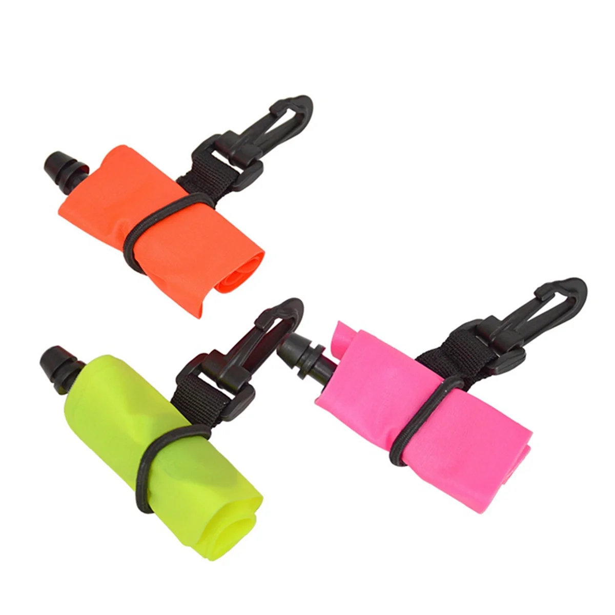 Scuba Diving Mini Diving SMB Pendant Inflatable Safety Sausage Signal Tube Surface Buoy for Diving Enthusiasts Orange