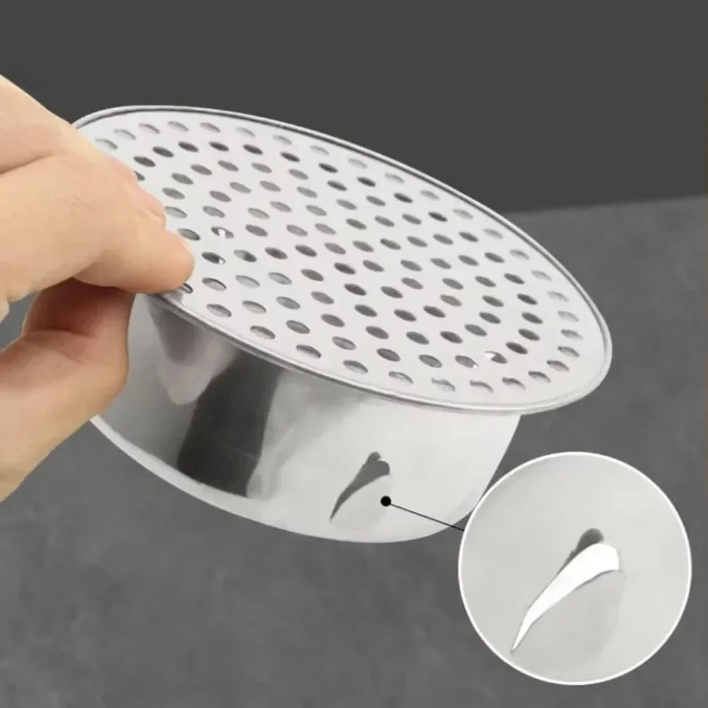 

1Pcs Stainless Steel Rooftop Floor Drain Drainage Pipe Anti Blocking Cover Circular Filter Screen Cover Outdoor Balcony Sewer