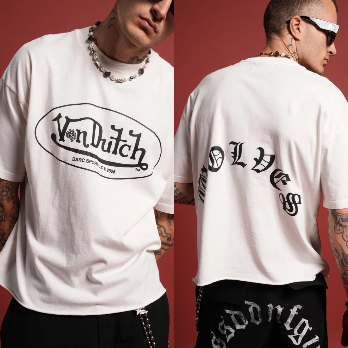 Camiseta Deportiva de Moda con Diseño de Cabeza de Lobo Grunge de la Marca Art DSVD Legacy, Camiseta Gráfica de Algodón para Hombre y Mujer, Ropa Urbana de Verano