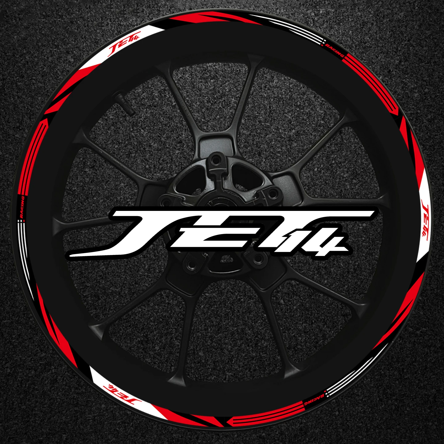 

Для SYM Sym Jet 14 JET14 50 125 200 14 дюймов Светоотражающие наклейки на ступицу колеса мотоцикла, наклейки на обод скутера, виниловые аксессуары, наклейки