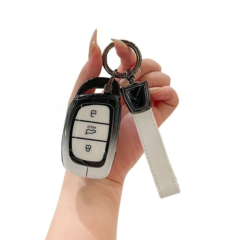 Zinc Alloy Key Cover Case for Hyundai Mistra/ix35/Langdong/Lingdong/Elantra/SantaFe/Celesta/Sonata 8 - Protective Key Fob Shell