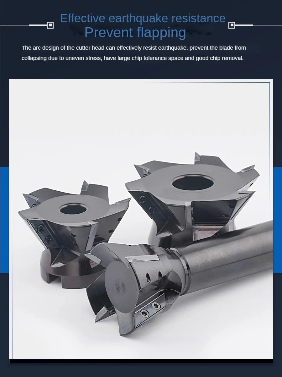 XCET3004 Swallow Tail Cutting Rod 55° 60° 75° Milling Head V Groove Long Blade Machining Center view 4