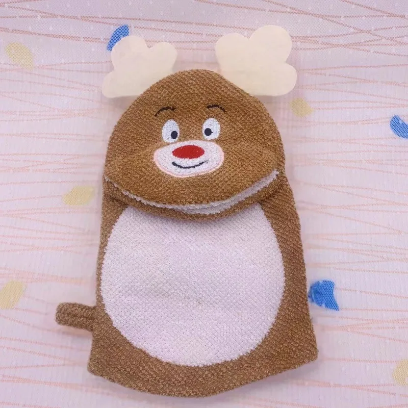 Baby Bath Gloves for Kids Toddlers Cartoon Animal Shape Shower Brush Washcloth for Bathing Children Wash Clean Shower Massage
