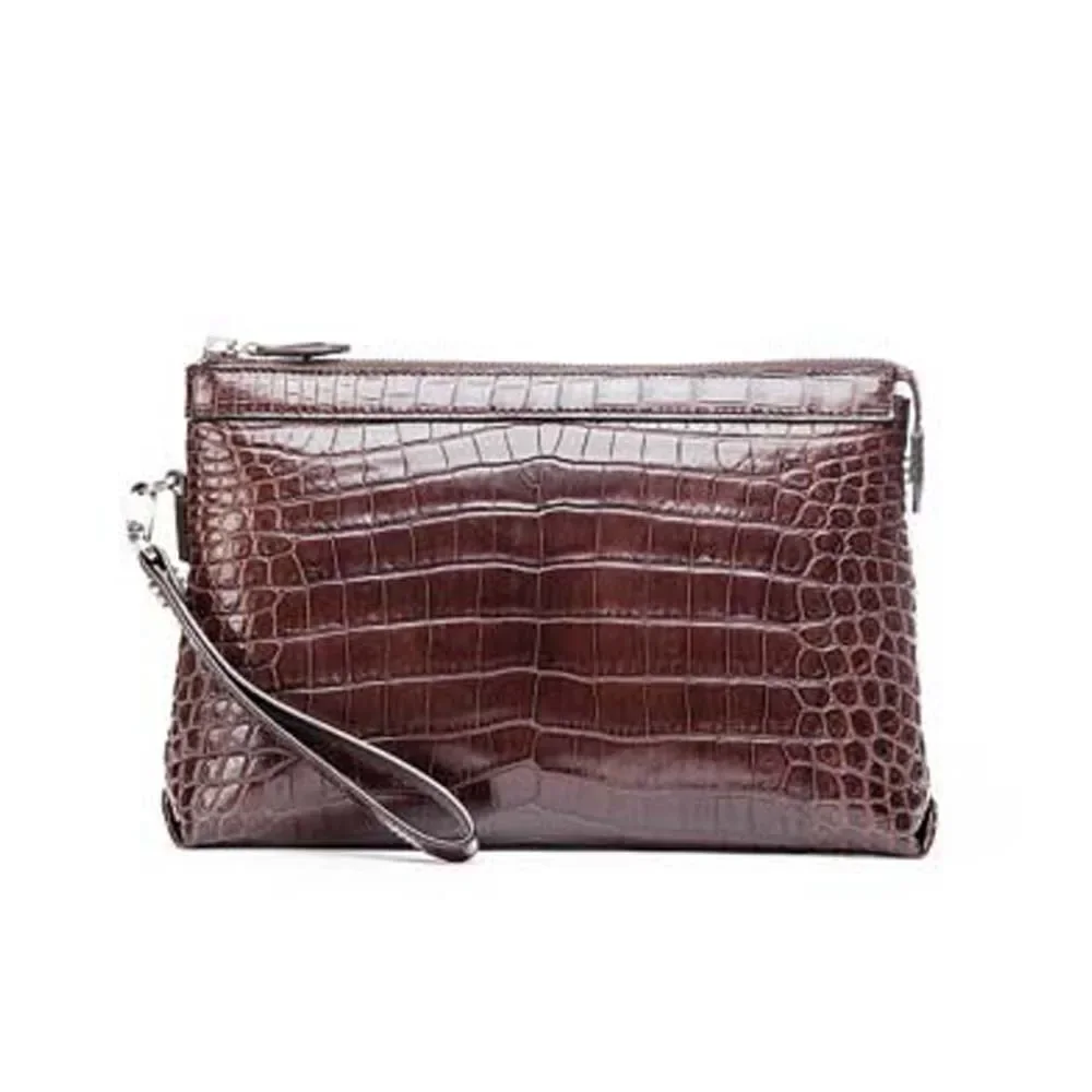 

menggeka crocodile Handbag male Envelope leisure time business Multi card men clutch bag Men crocodile bag black