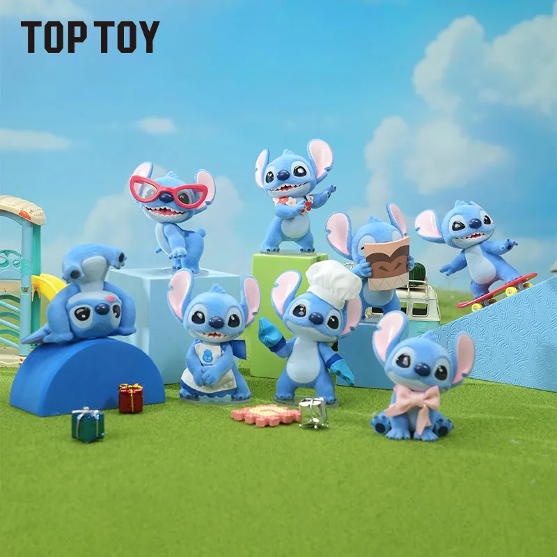 

TOPTOY Hello Stitch Series Blind Box Mystery Box Toys Kawaii Ornaments Figurines Home Decor Desktop Model Dolls Gilrs Gift Model