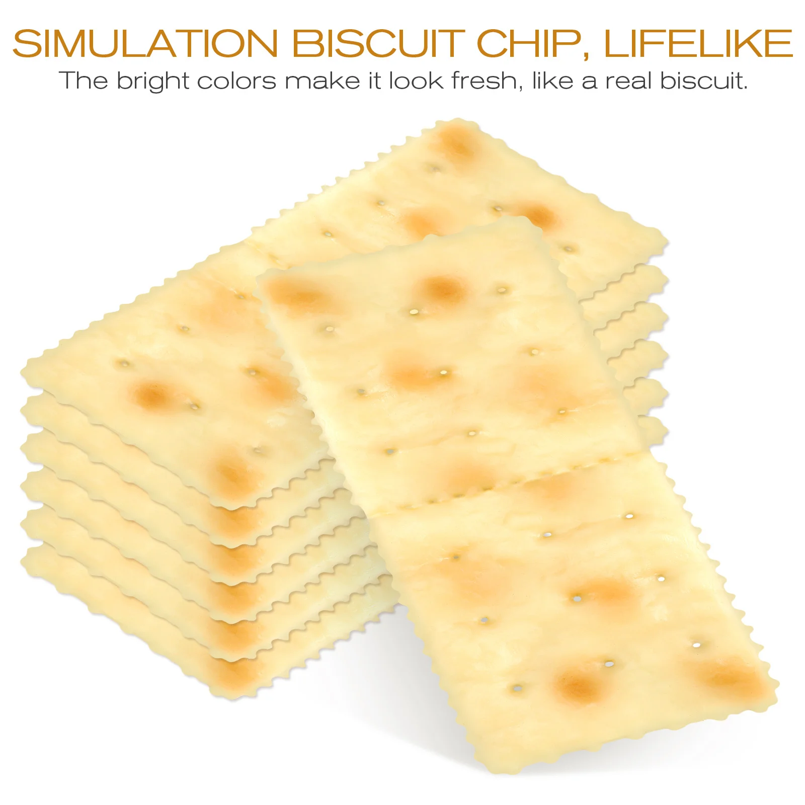 5pcs Simulatie Biscuit Nep Koekjes Hoogwaardige Pvc Realistische Touch Langdurige Display Voedsel Props Fotografie Decoratie