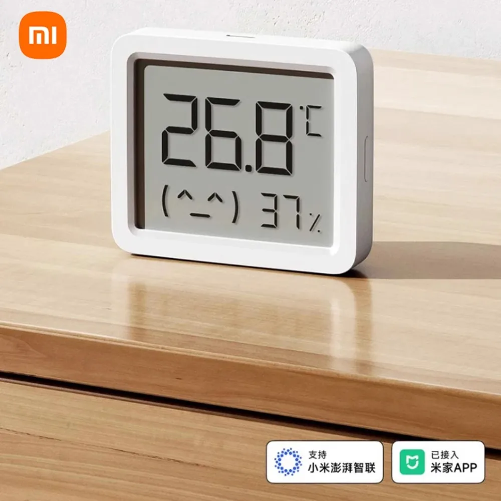 Xiaomi Smart Temperature Humidity Sensor 3 MINI Bluetooth Electric Digital  Hygrometer Humidity MiHome APP Chinese Version