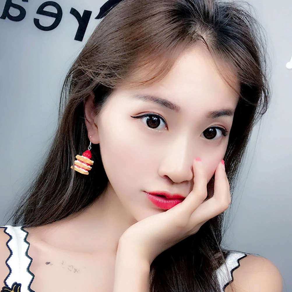

20 Pcs Tasty Earrings and Accessories Girl Strawberry Resin Charm Bracelet Making