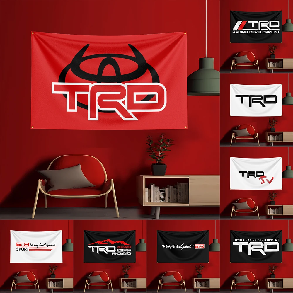 

3x5 Ft TRD Tool Flag Polyester Printed Cars Flags Banner Tapestry for Room Garage Decor Power Tools Flag
