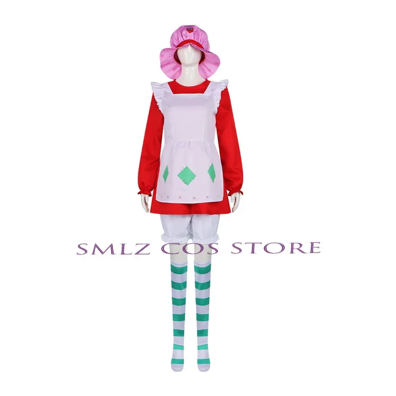 Miss Strawberry Cosplay 1980 Classic Costume Women The World of Strawberry Shortcake Cute Dress Halloween Fancy for Woman Girl