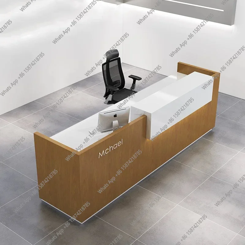 エグゼクティブレストランの受付デスク、モダンなショップ、高級バー、ホテルの受付デスクのデザイン、商業用家具