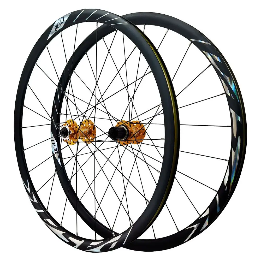 Road Bike 700C Wheelset 6 Bolts Disc Brake Gravel Bike Wheels Areo 29er 24H 30mm Depth Presta Valve