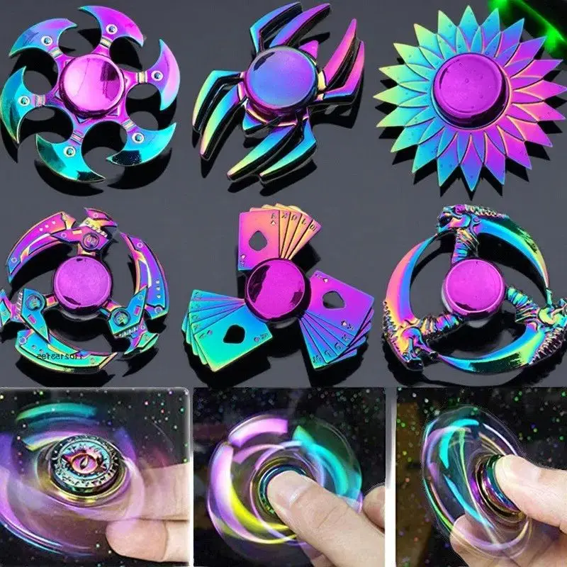 Farbe Fingertip Gyroskop Fidget Spinner Stressabbauende Hand Spinner Metall EDC Spinner Desktop Gyroskop Spielzeug Erwachsene Geschenk Spielzeug