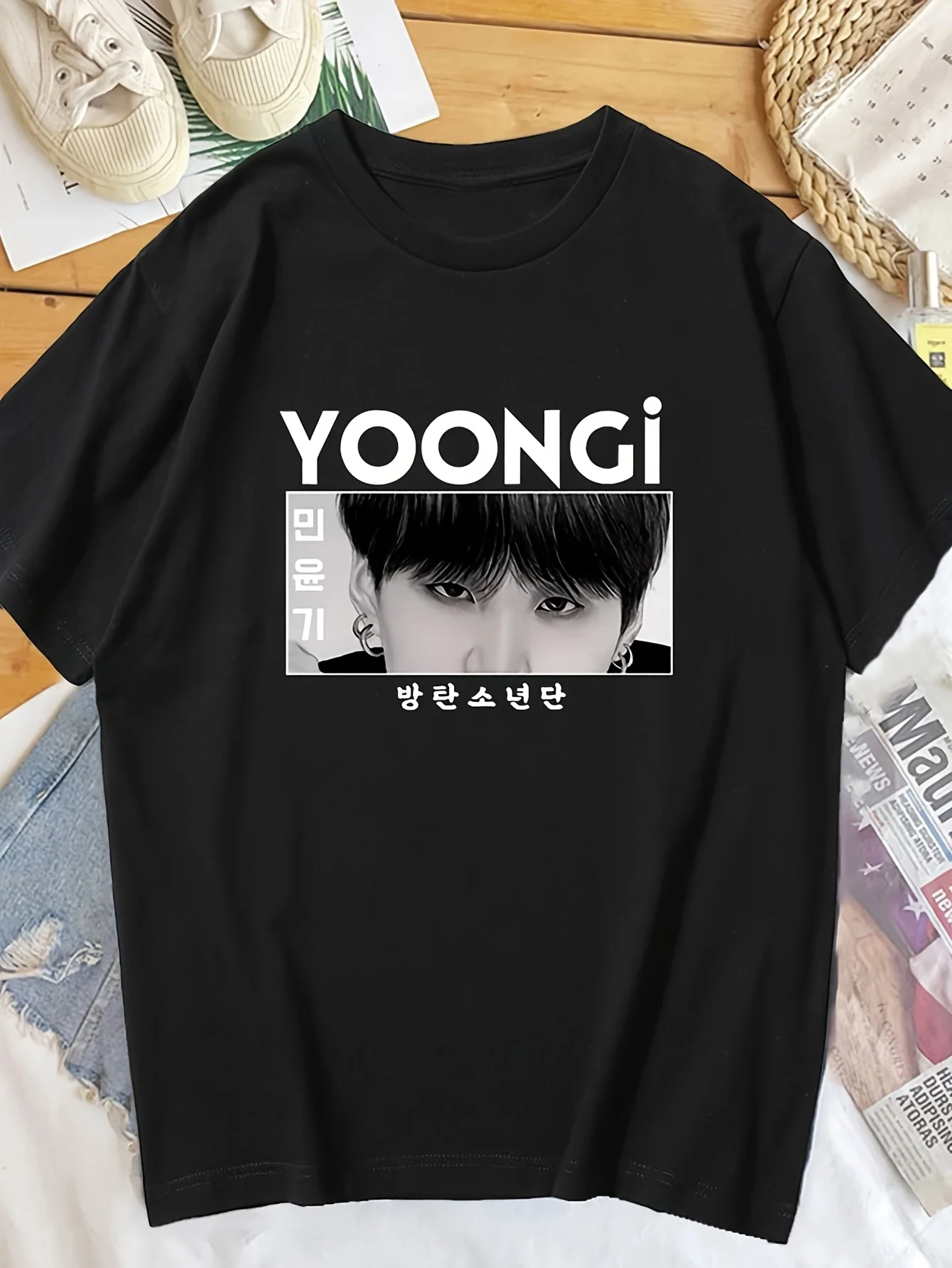 Футболка Agust D, хлопковые футболки с короткими рукавами и графикой Yoongi, корейская модная уличная одежда, женская футболка Suga Manga, летние топы Kpop Футболка Agust D, хлопковые футболки с короткими рукавами и графикой Yoongi, корейская модная уличная одежда, женская футболка Suga Manga, летние топы Kpop