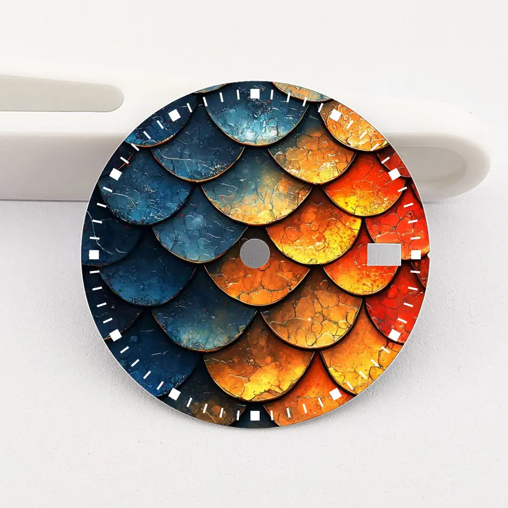 28.5mm watch dial NH35 dial creative color-printed series dial is suitable for NH35/36 movement wristwatch accessories