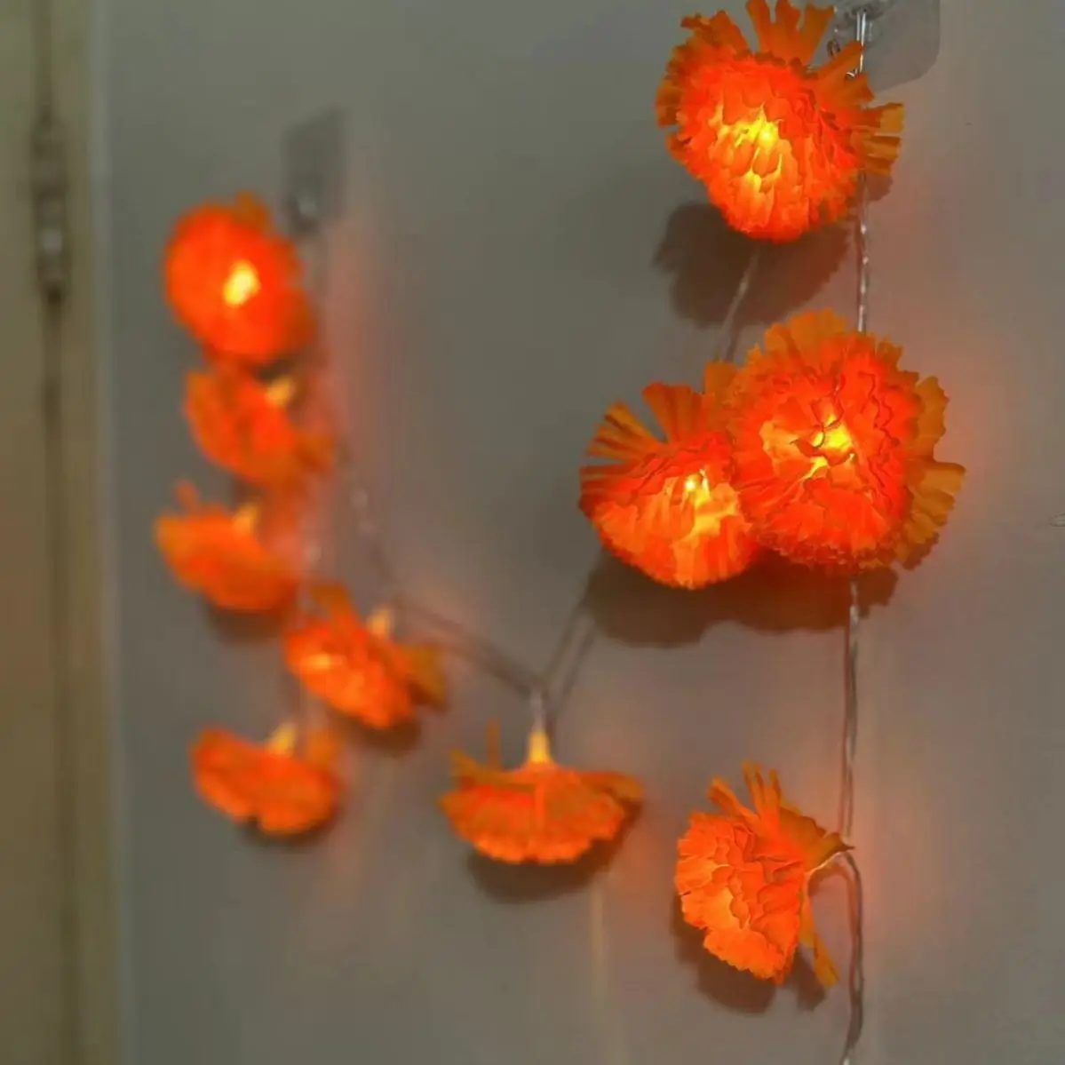 Led Chrysanthemum Lighting Strings Halloween Decorative Colorful Lights