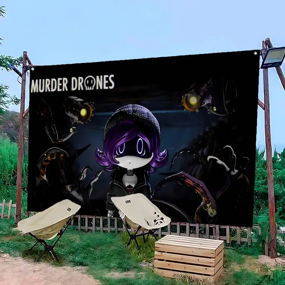 Game M-Murder D-Drones Family Gatherings Outdoor Atmosphere Flags Camping Decorations Banners