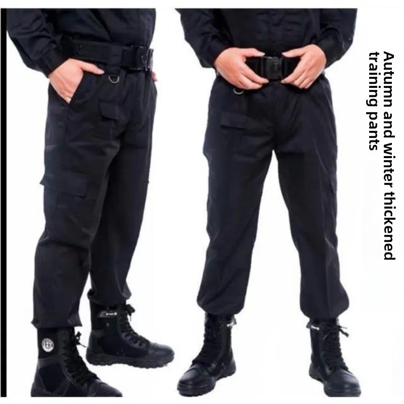 Invisible Open-crotch Pants Black Security Tactical Pants Free Sex Hip Hop Vintage Tooling Work Full-open Crotch Pants