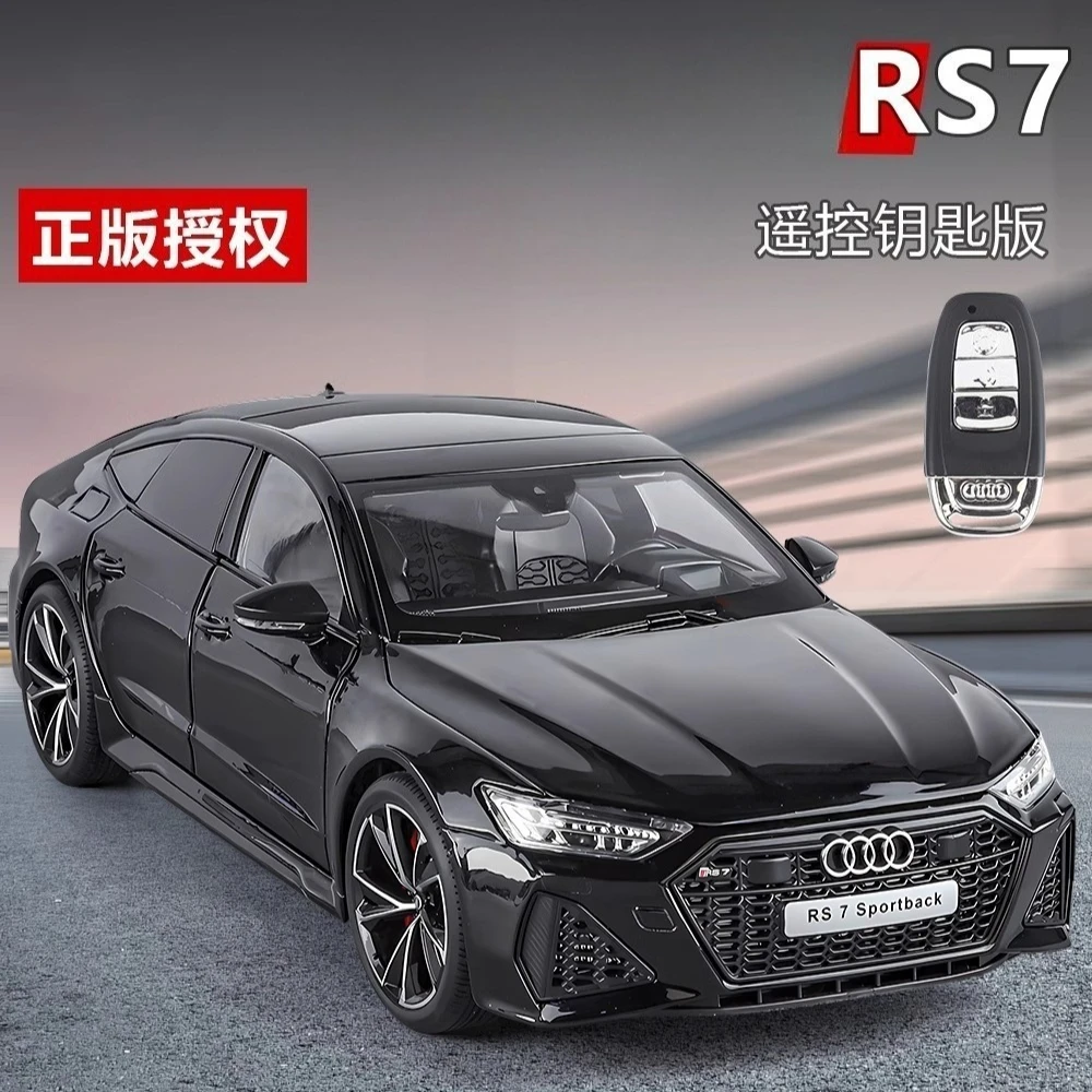 

1:18 RS7 спортивный автомобиль с дистанционным управлением со звуком и светом, игрушечная модель, орнамент, литая под давлением модель автомобиля из сплава, коллекционная модель