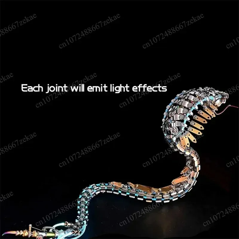 DIY Mechanical Cobra Snake 3D Metal Puzzle Handmade Assembly Craft Decor Model