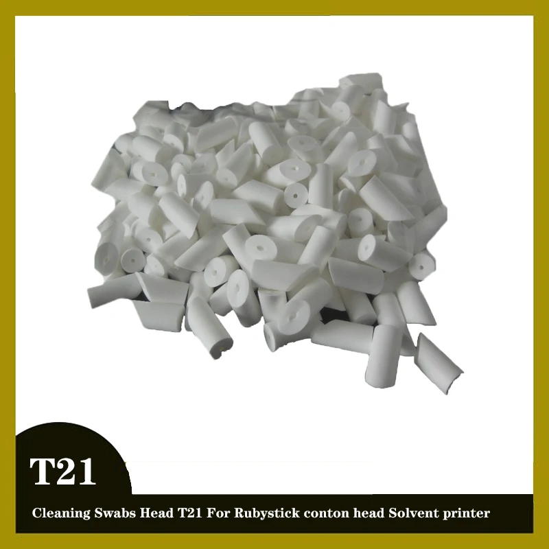 einkshop 100pcs T-21 Cleaning Swabs Head T21 For Rubystick conton head Solvent printer for Mimaki / Roland / Mutoh / Epson