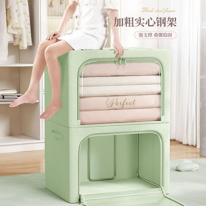 صندوق تخزين الملابس المنزلية فرز صندوق حقيبة النسيج للطي الملابس لحاف خزانة بسيطة سلة التخزين