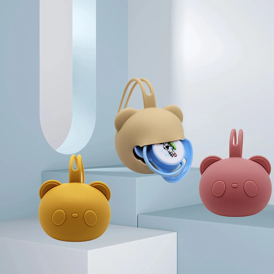 シリコンおしゃぶりバッグ ベビーおしゃぶり収納バッグ 子供用 6-12ヶ月 男の子&女の子 ホリデーギフト