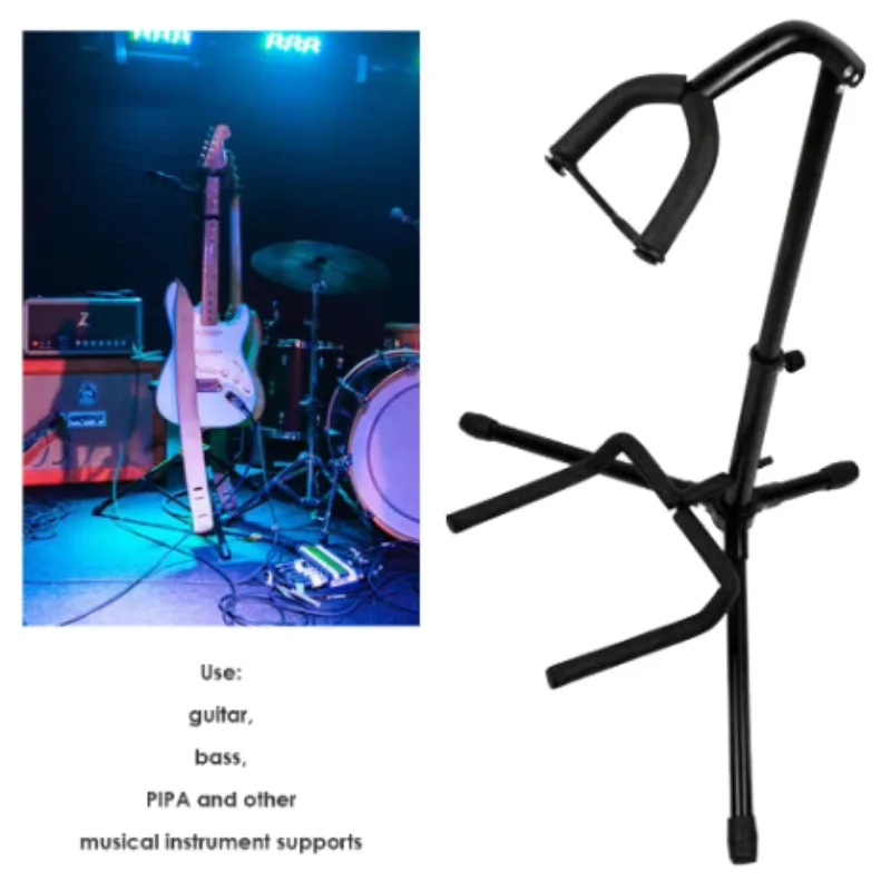 Portable High-quality Vertical Metal Stand Guitar Tripod Design Suitable for Pipa Stand Instrument Display Guitar Accessories