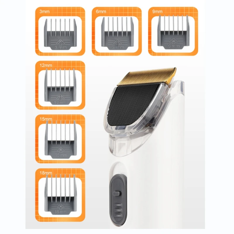 1 Set Cats Dog Clipper Grooming Kit Vacuum Pet Grooming Tools Hair Remover Pet Grooming Supplies Low Noise EU Plug