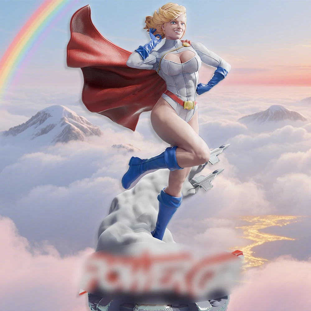 

1:18 High-Detail Strong-Powered Female Anime Figure - 3D Resin Miniatures | Unpainted DIY Kit (A1030)