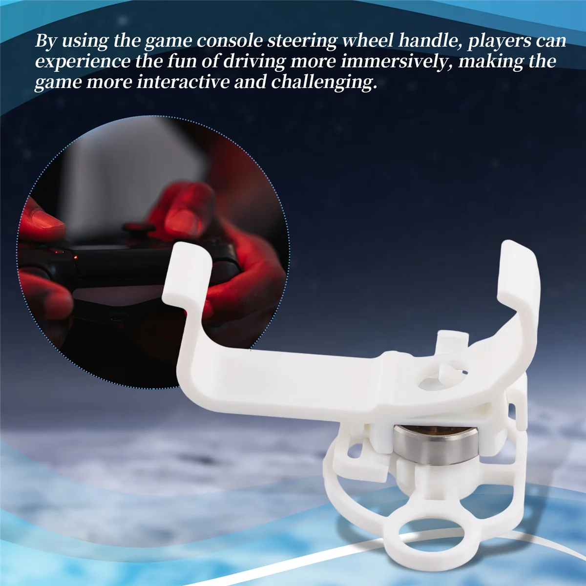 Мини-контроллер рулевого колеса Геймпад Гоночный руль для гоночных игр, имитационные игры Белый