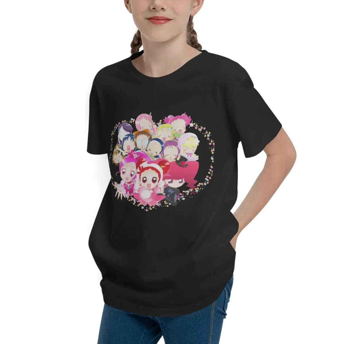 Modern Heartcatch Precure Marie & Gali Harukaze Doremi Teeanger Basic Short Sleeve T-Shirt Graphic grade Activity competition