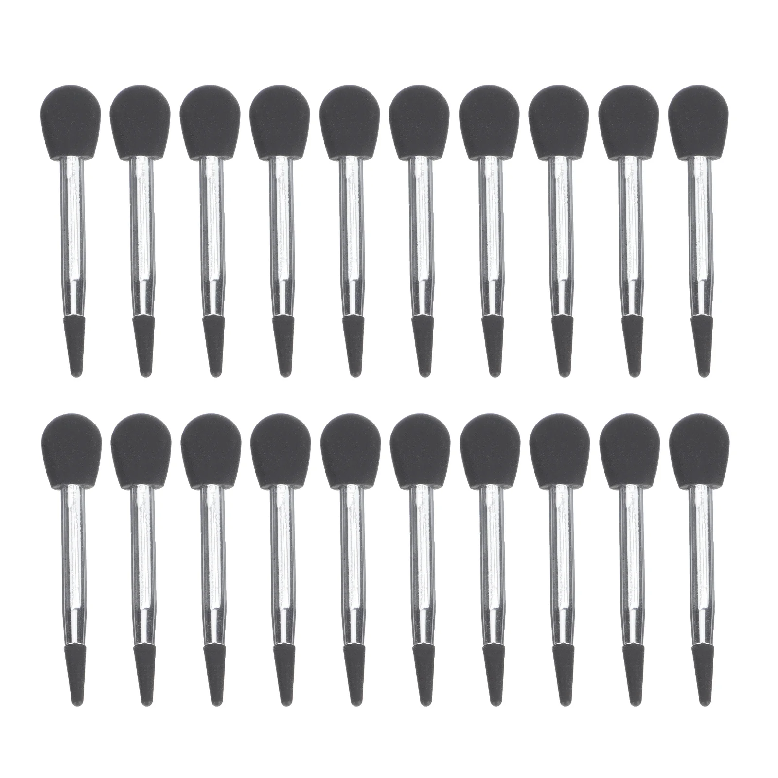 20 pezzi pennello per rossetto in silicone applicatore per ombretto strumento per trucco a forma di microfono pennello per labbra professionale