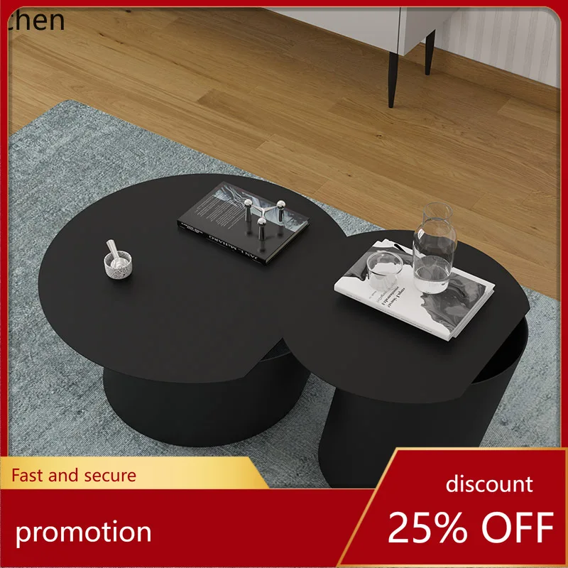 

CZ Creative Minimalist Size Combination Coffee Table Simple Modern Living Room Sofa Round Coffee Table Small Apartment Home Use