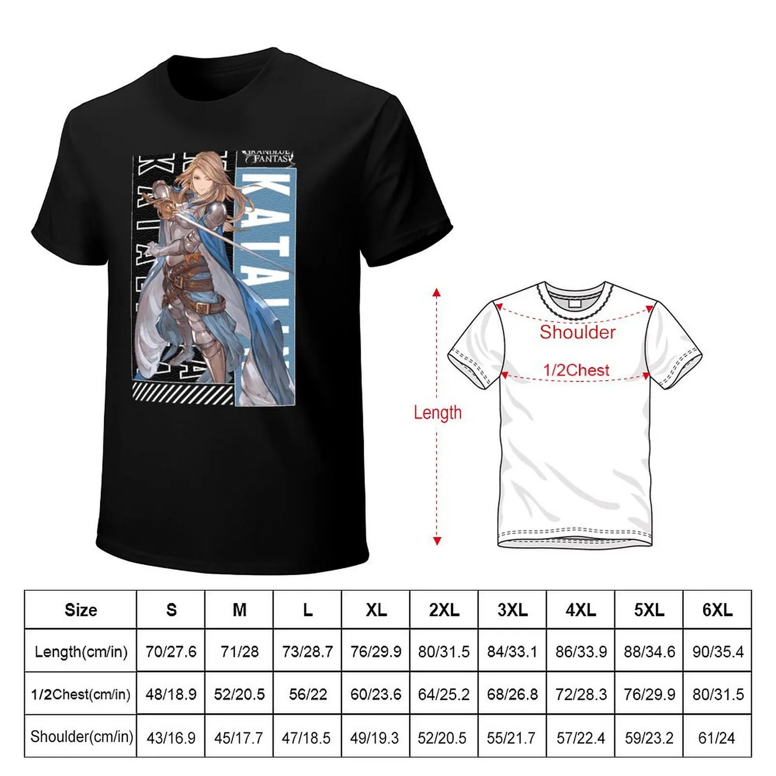 Katalina Granblue Fantasy The Animation T-Shirt customizeds oversized mens graphic t-shirts funny