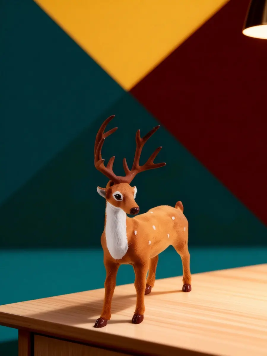Christmas Deer Elk Decoration Vintage Style Standing Simulation for Kitchen Living Room Bedroom Holiday Home Decor Christmas Elk