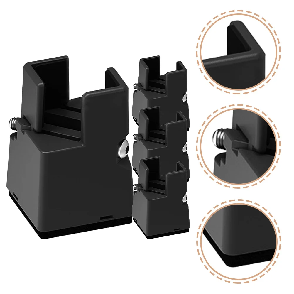 

4Pcs Platform Bed Riser Adjustable Height Bed Blocks 22-42mm Heavy Duty Furniture Chair Table Raiser
