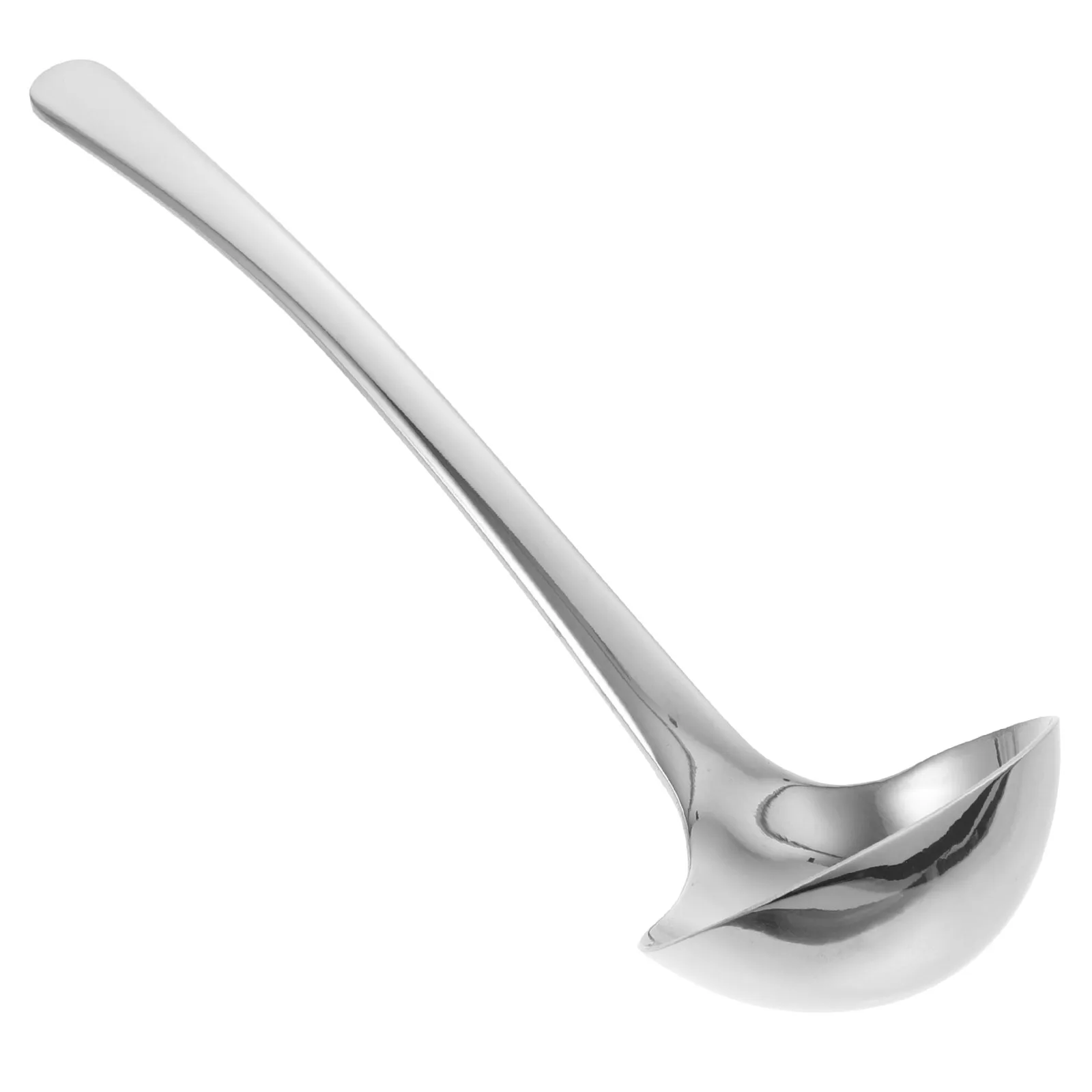 

Stainless Steel Soup Spoon High Quality Polished Finish Ergonomic Handle Kitchen Gadgets Restaurant Supplies Serving Spoon Long