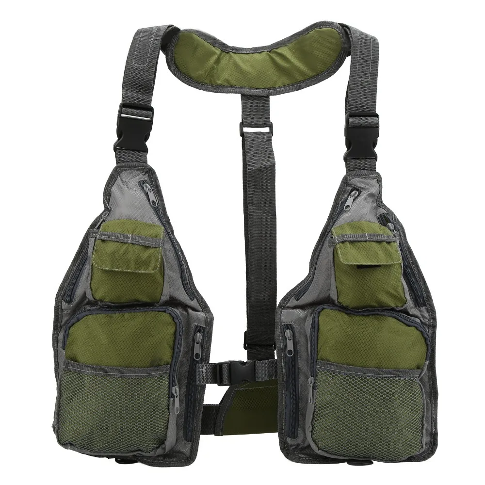 600d-オックスフォード布釣りベスト大容量軽量釣りチョッキ通気性速乾フライフィッシングベスト