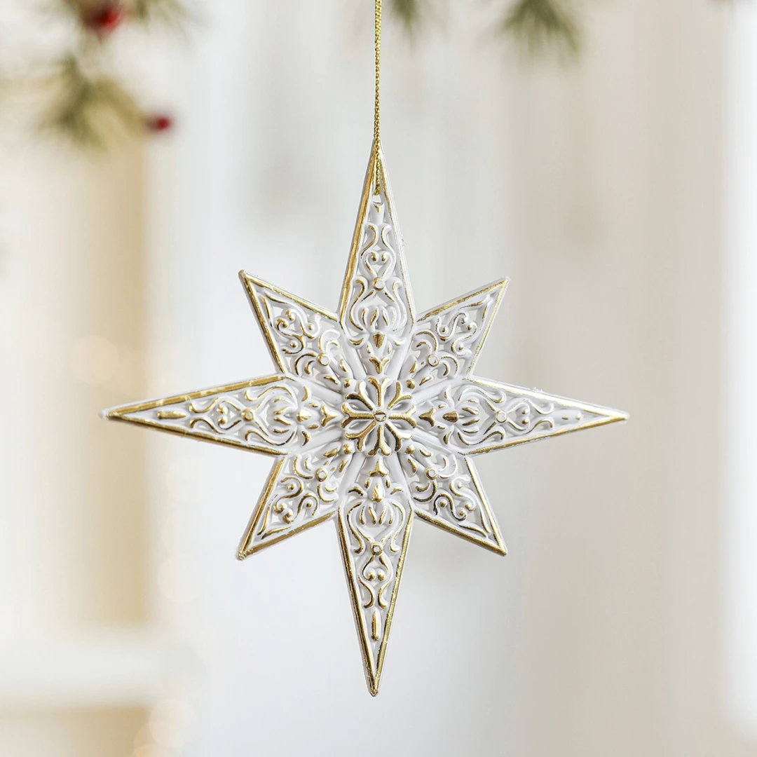 

Reindeer Ornament Lightweight Sleigh Ornament Christmas Tree Ornament High-Quality White Gold Pendant For Christmas Tree Home