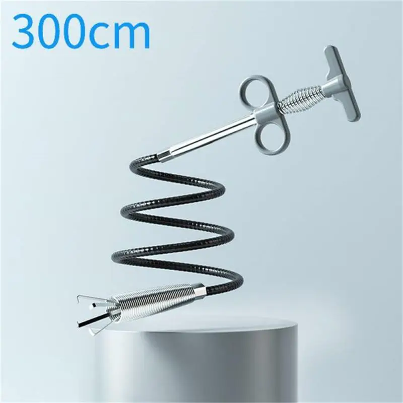 60/90/200cm Bend Curve Grabber Spring Grip Tool For Home Kitchen SinkGarden Usage 4 Claw Flexible Long Reach Pick Up Assist Tool