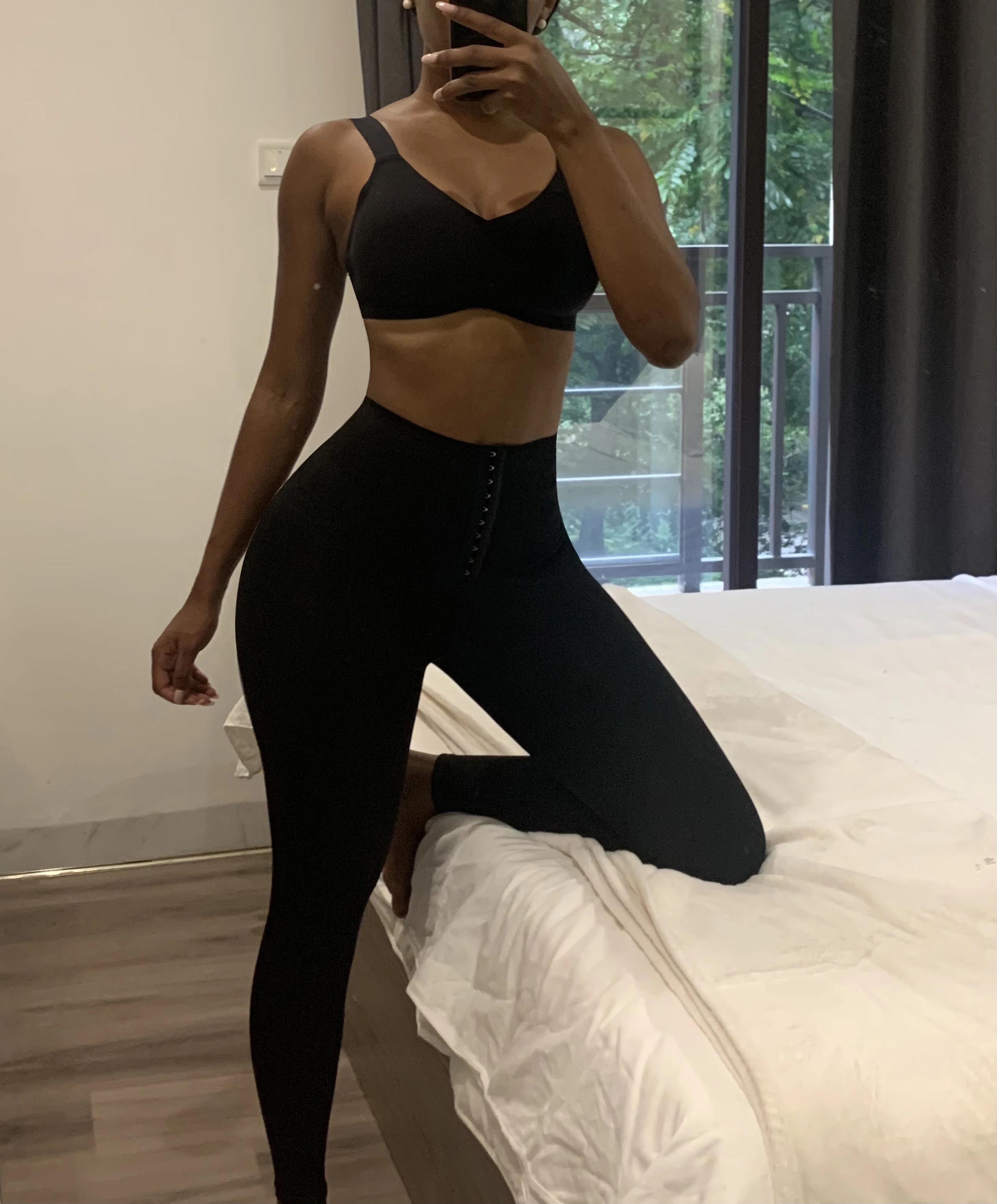 Faja Quần Legging Nữ Lưng Cao, Cho Thể Dục Bụng Điều Khiển Gợi Cảm Slim Đen Quần Legging Đẩy Lên Quần Áo Thể Thao