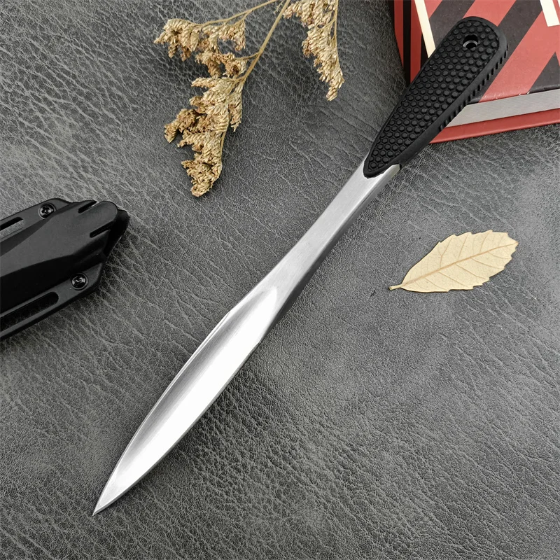 Camping Hiking survival rescue hunting military portable multi-purpose EDC tool 440c blade rubber handle men\'s gift