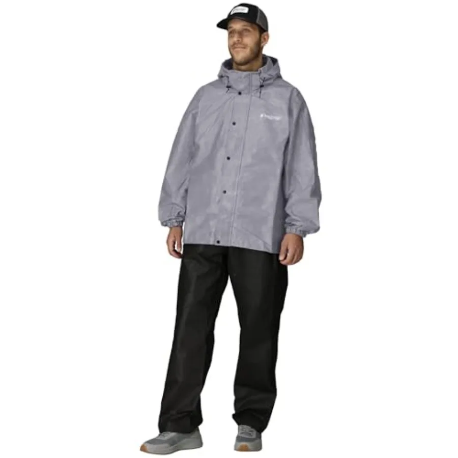 

Men's Stormwatch Waterproof Rain Jacket for outdoor use, nylon fabric, black color, breathable and lightweight