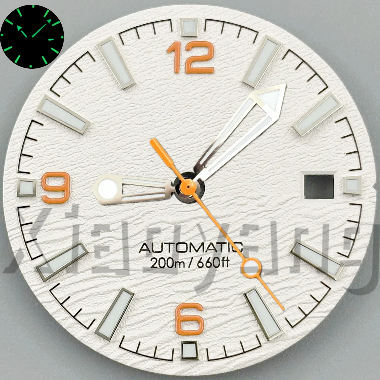 29mm Gradient Blue Texture Dial Green Luminous Hand Set Fit NH35/NH36 Mingzh2813 Miyota8215 ETA2824 PT50000 Movement Watch Parts