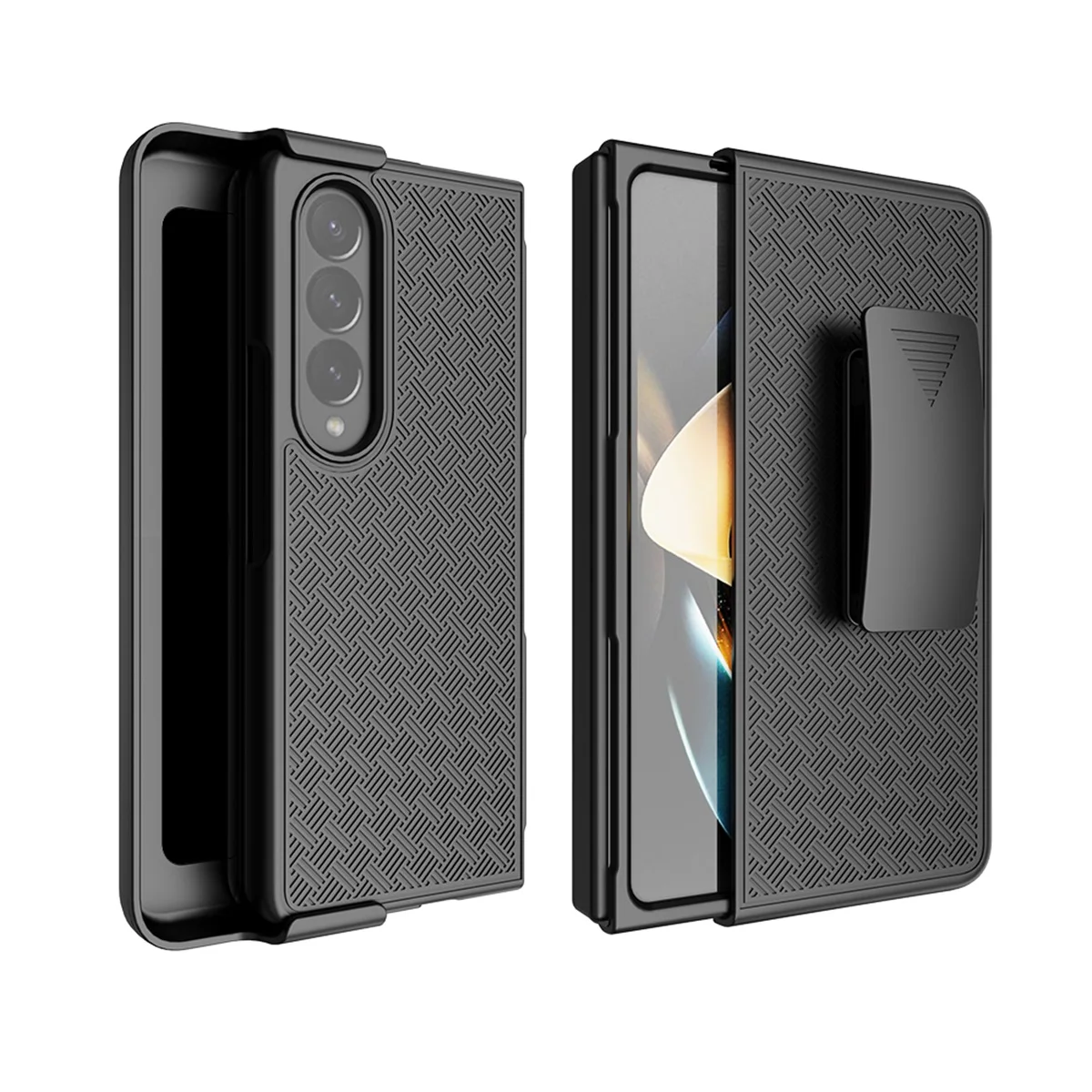 Anti-Falling Back Clip Protective Cover Case for Samsung Galaxy Z Fold 5 4 Fold5 Fold4 Fold3 Fold 3 Zfold4 Non-Slip Phone Bag