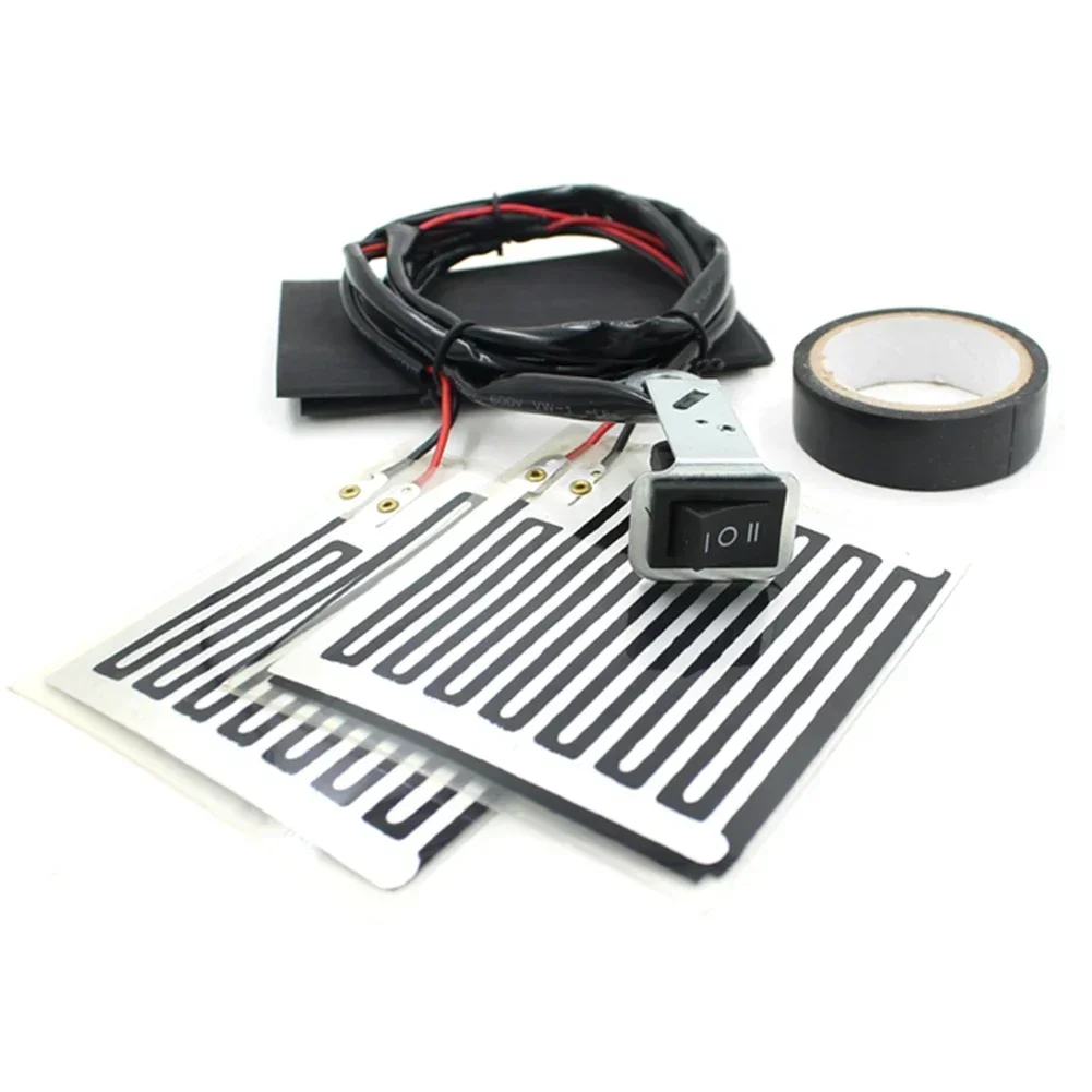 2pcs Motorcycle Heated Handle Electric Heating Handlebar Warmer Grip Warmer With Switch Control High Universality Fitment